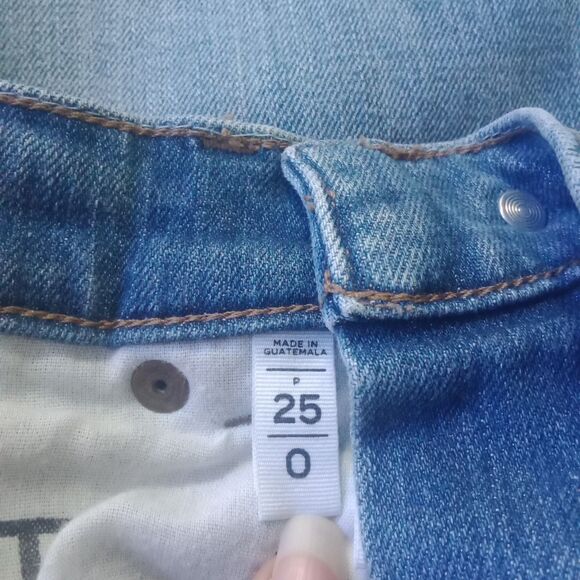 Loft Jeans Relaxed Skinny Size 0 Mid Rise Light Wash - Picture 8 of 9